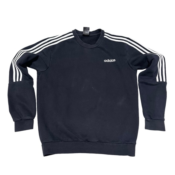 Adidas Unisex Black Crewneck Sweatshirt - Size Medium - Picture 3 of 6